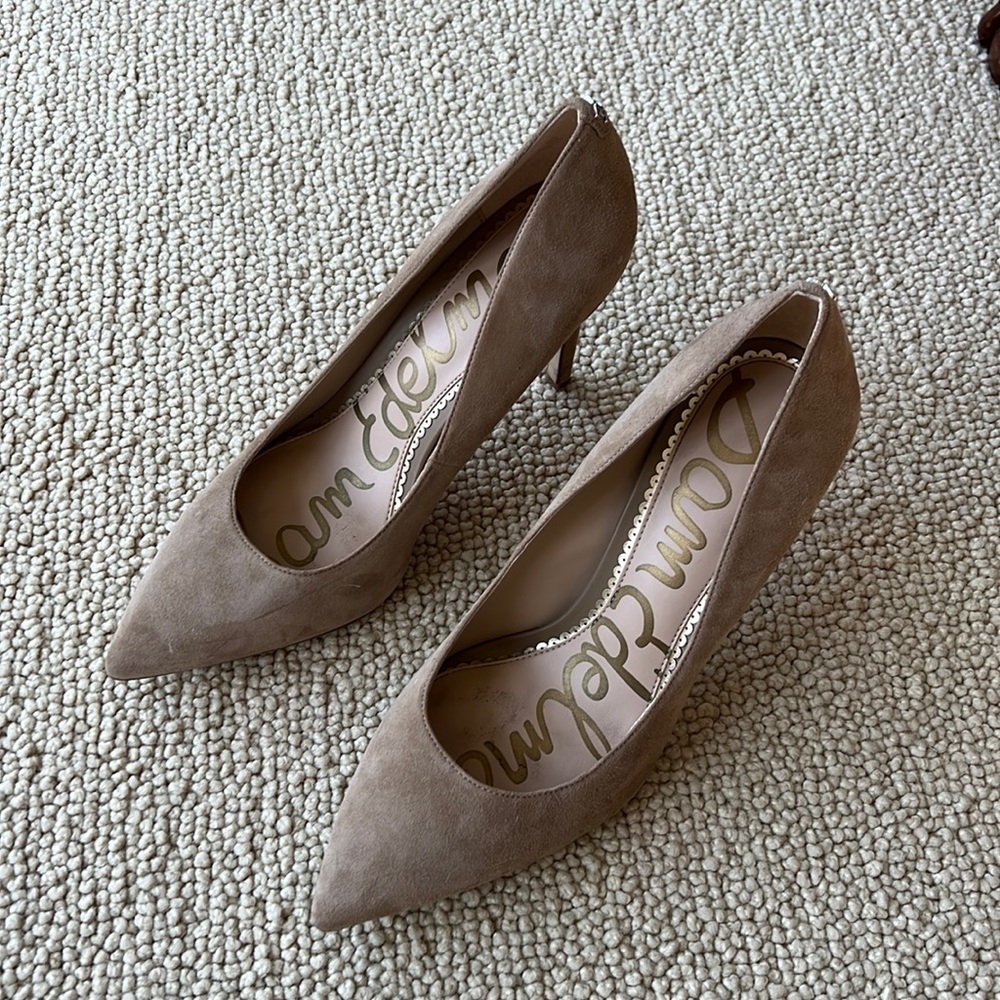 Sam Edelman nude suede heels size 8.5